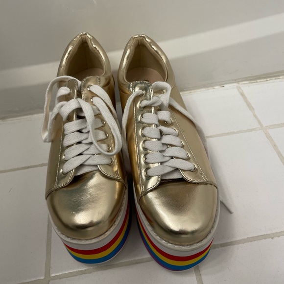 Forever 21 Rainbow platform sneakers - Picture 3 of 5